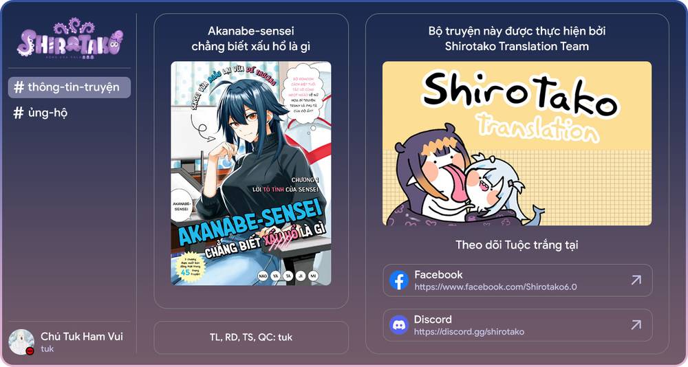 Akanabe-Sensei Chẳng Biết Xấu Hổ Là Gì Chap 4 - Next Chap 5